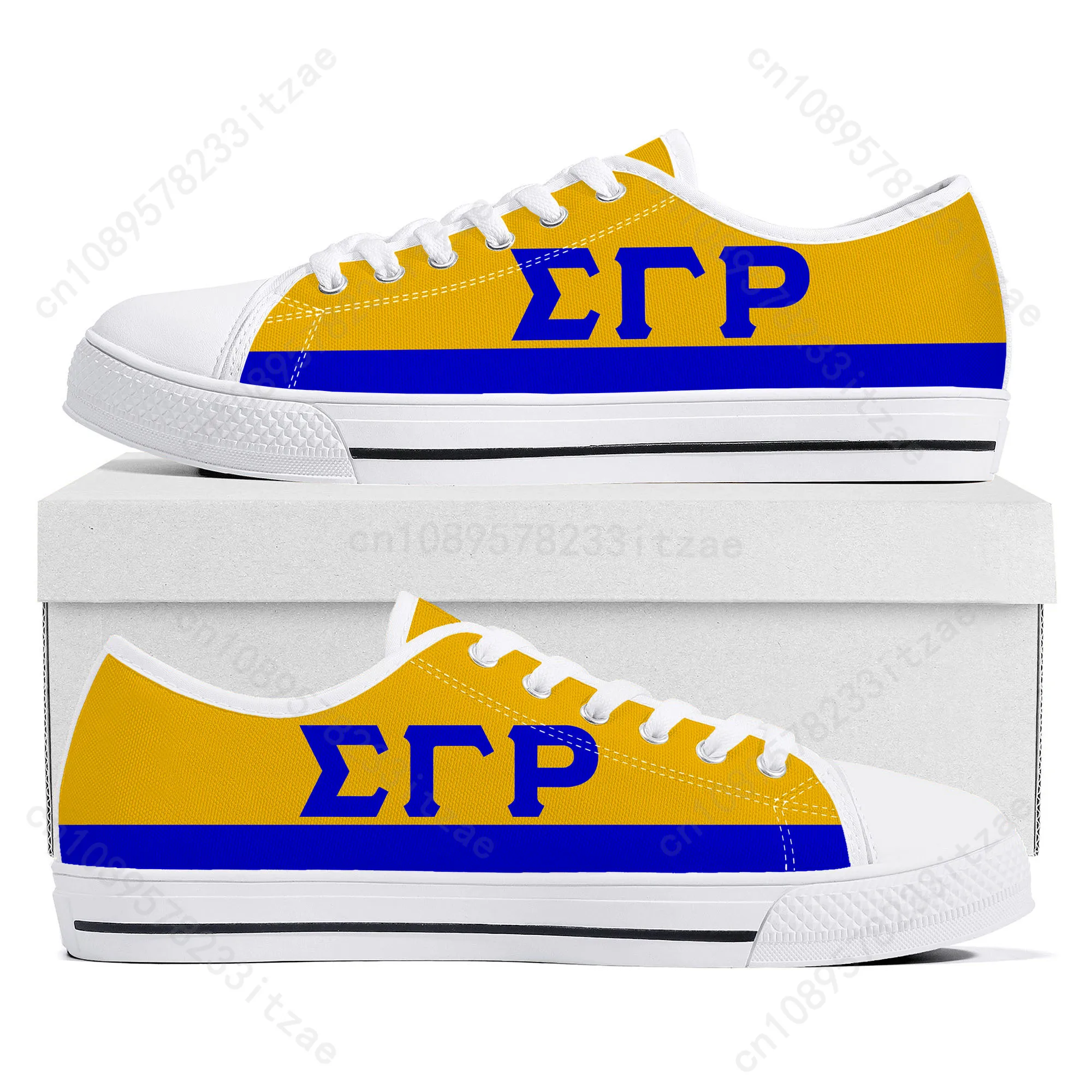 Rho Sorority ΣΓP 1922 Low Top Sneakers Sigma Gamma Mens Womens Teenager Canvas Sneaker Casual Custom Made Shoes Customize Shoe