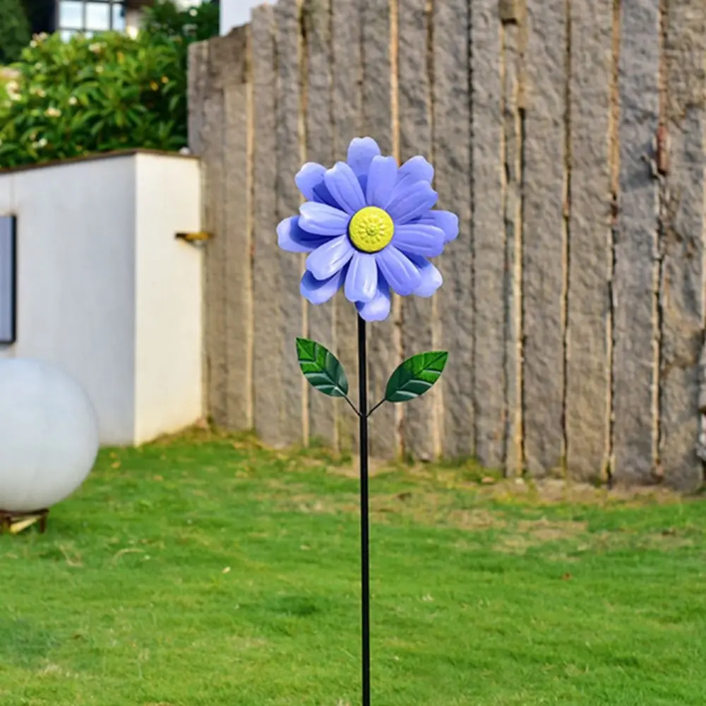 

Garden Decorative Pile Rotating Garden Windmill Spinner Simulation Creative Flower Pinwheel Metal Flower Climbing Support Lawn