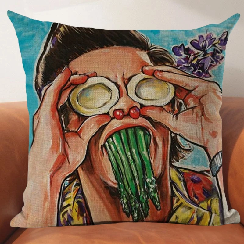 Creative Design Pillow Cover, Ace Ventura 'Do I Have Something In My Teeth? Print Funny Throw Pillows Square Cushion Cover