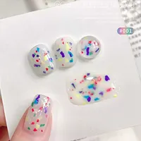 MIANEL 1-16 Uds 12ML artículos esenciales de playa uñas de verano fragmentos de dulces de estilo japonés esmalte de uñas de Gel suministros de uñas blanco leche