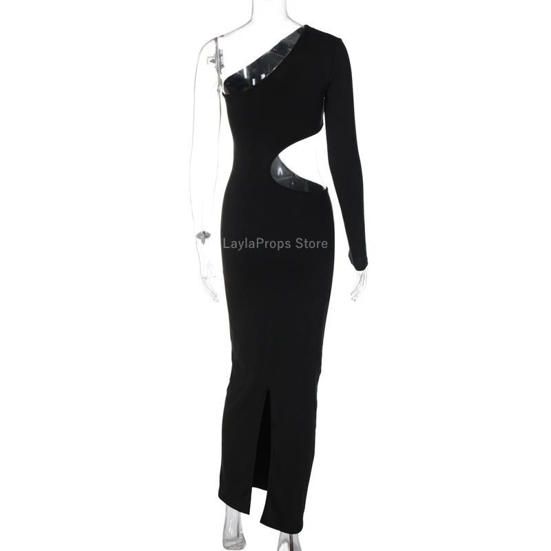 Umstands kleider stilvolles schulter freies Umstands kleid mit langen Ärmeln, ausgehöhltes Design für Partys im Alltag