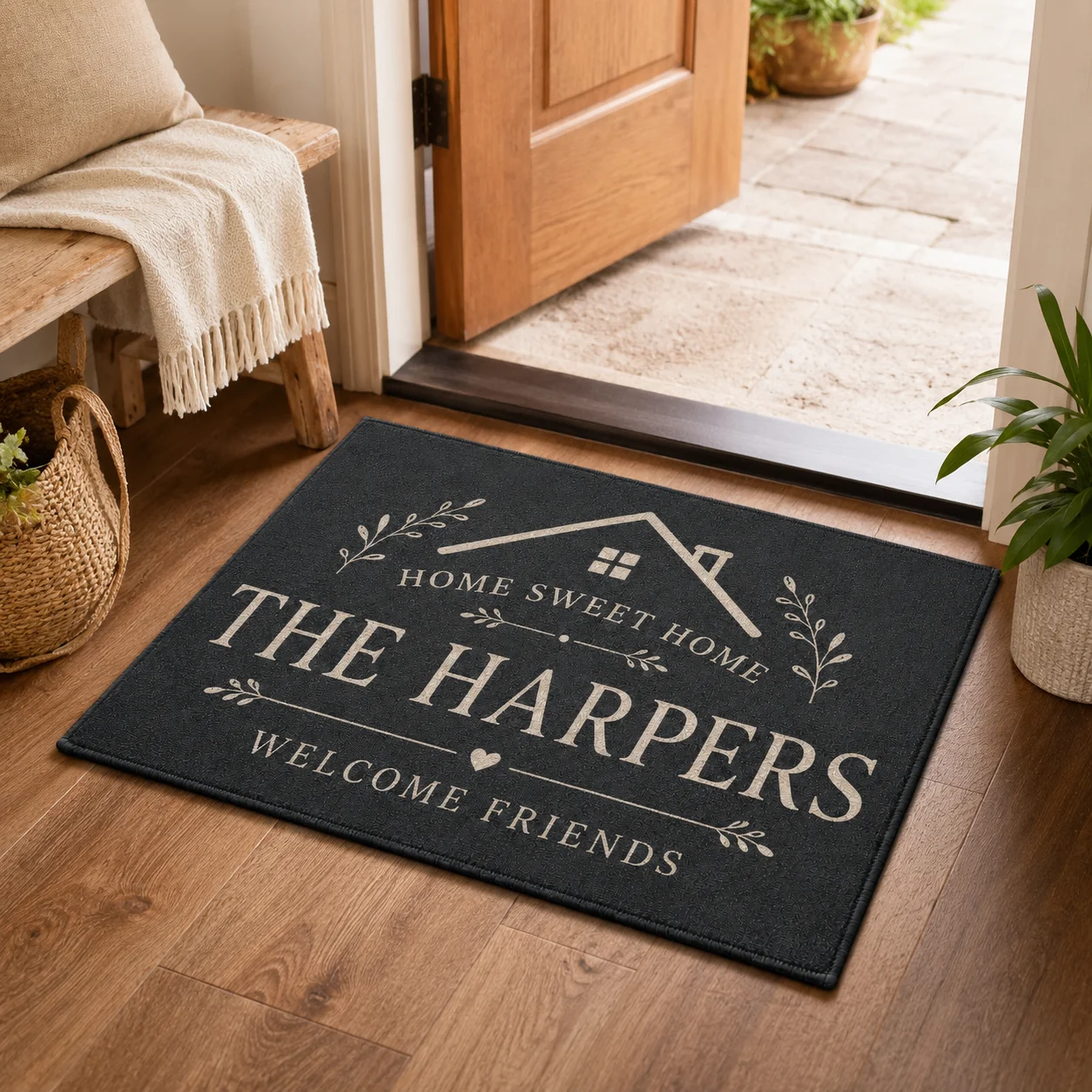 Doormat Rug Custom Design Family Name Sweet Home Decor Welcome Mat Wedding Housewarming Gifts Anti-slip Backing Outdoor Rugs