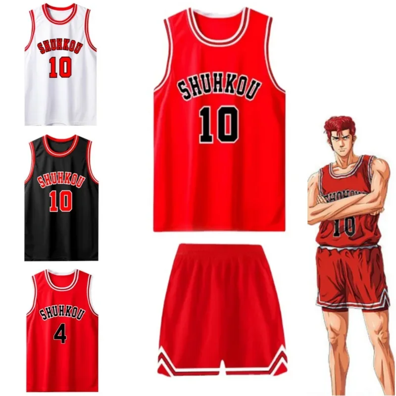 Anime Slam Dunk Sakura AGI Hanamichi Rukawa Kaede Akagi takori Ryota seems cosplay costume basketball clothes Jersey