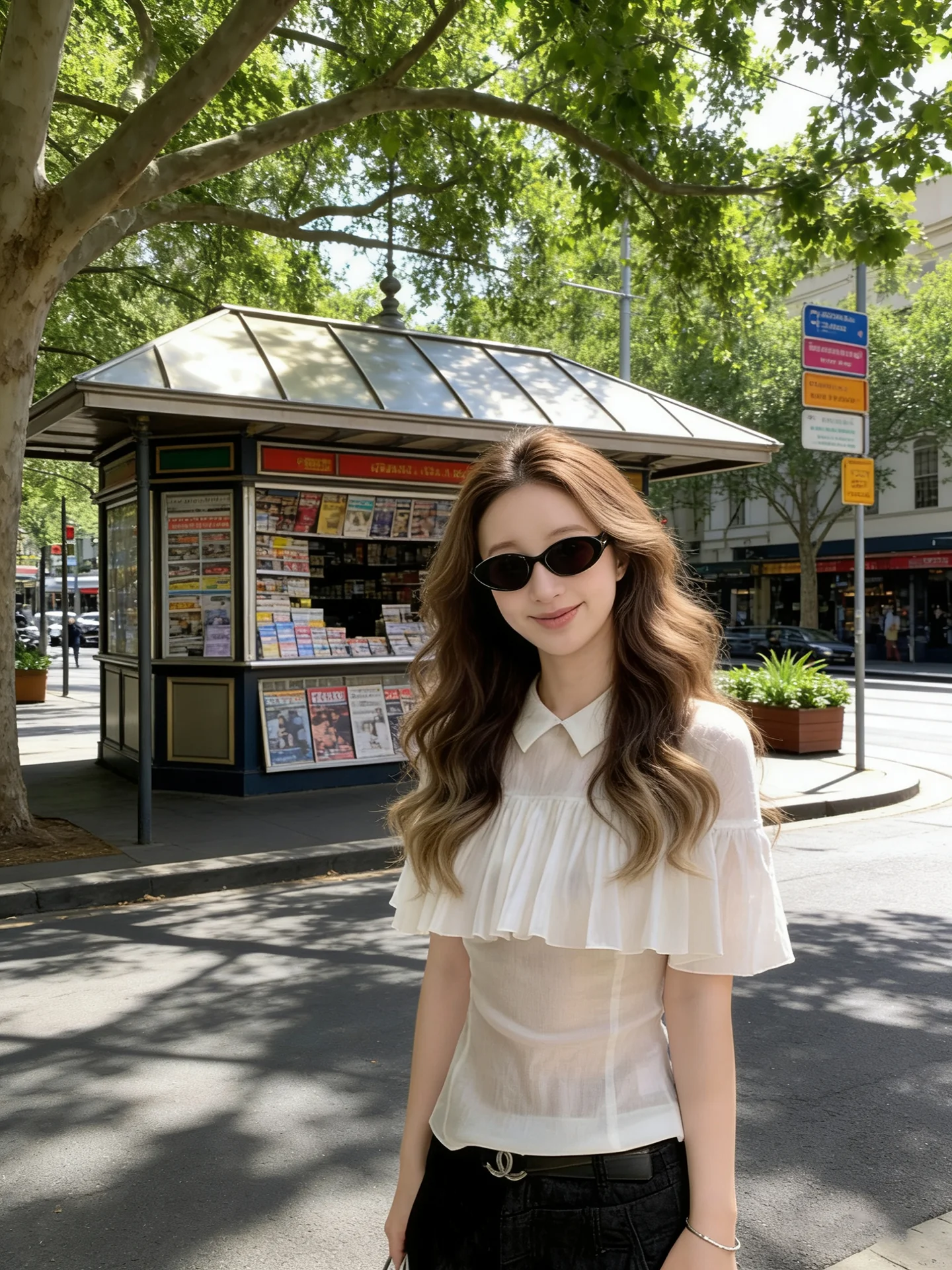 

White ort Sve Pleated Collar Women's irt French Sle Slimming Design Casual Ele Top Faionable Korean Sle