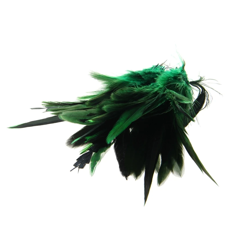 Approx. 50pcs Dyed Decoration Rooster Cock Feather Green