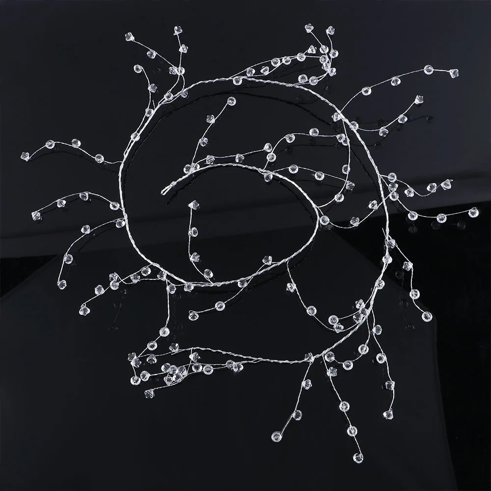 

Wedding Party Decor Droprain Headdress String Party Supplies Beaded Garlands Crystal Beads Curtain Garland Diamond Beaded