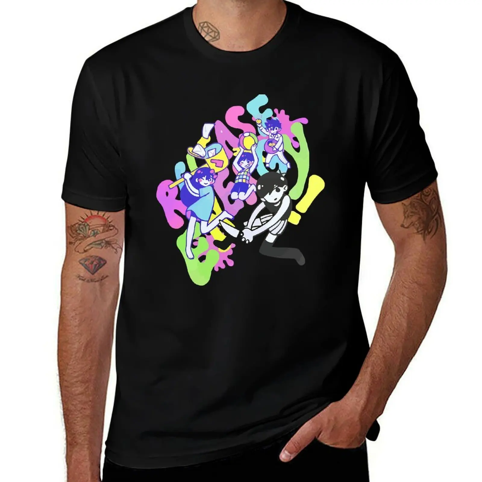 Omori Merch Release Energy T-Shirt Basic Comfort Fit T-Shirt for Men