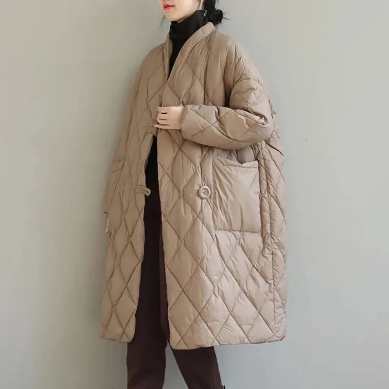 

New Autumn Winter Cotton Jacket Women Loose Thick Warm Parkas Female Long Sleeve Casual Cotton Padded Outwear Ladies Tops ZT53