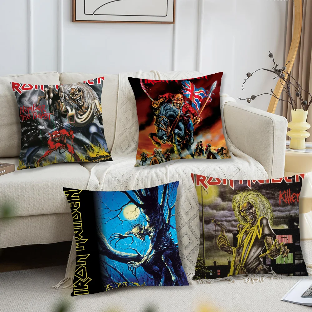 Band I-Iron M-Maiden Fear of the Dark Pillow Case Living Room Sofa Cushion Cover Suitable For Home Bedroom Room Decoration