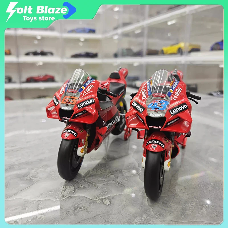 TSM 1/12 Ducati Desmosedici GP22 modèle de moto ornement de chambre modèle garçon à collectionner modèles de moto en alliage jouet de noël cadeau