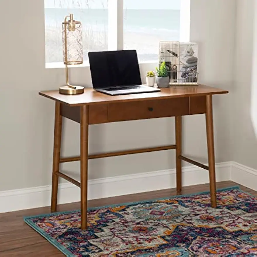 Melissa Mid Century Walnut Desk by Linon