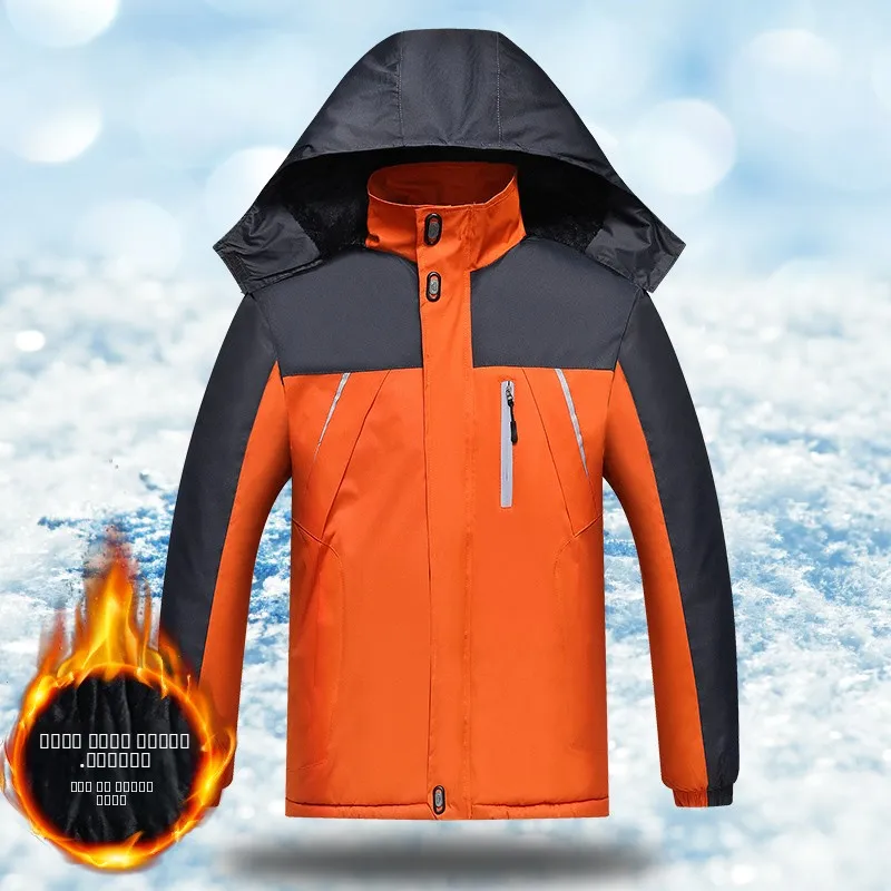 

Утепленная хлопковая рабочая куртка для мужчин, для строительных работ, водонепроницаемая, с защитой от холода, спецодежда