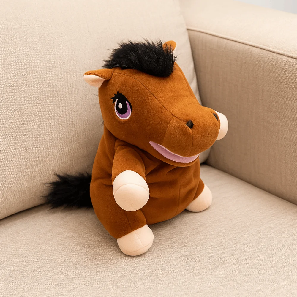 Cavallo Animale Piccolo Cavallo Burattino Simulazione Morbido Peluche Ripiene Cavallo Giocattoli Educazione Precoce Storytelling Mano Dito Storia Burattino