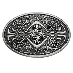 Cheapify Dropshipping Oval Celtic Knot Men Belt Buckle 40mm Western Cowboys Metal Hebillas Para Cinturon Mujer