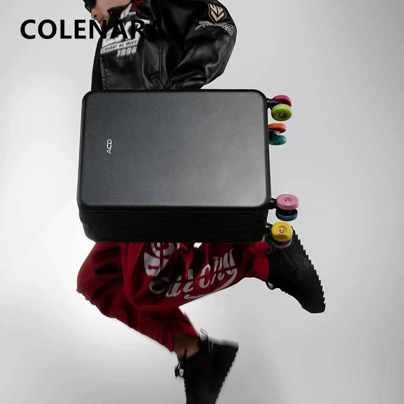 COLENARA Travel Suitcase ABS+PC Boarding Box High Quality Luggage Case Student Password Box Women's with Wheel Rolling Suitcase