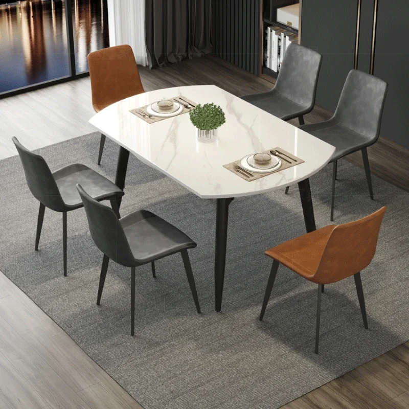 Multifunctional Slate Dining Table Small Modern Extended Table Expandable Craft Living Room Center Mesa Kitchen Furniture YX50DT