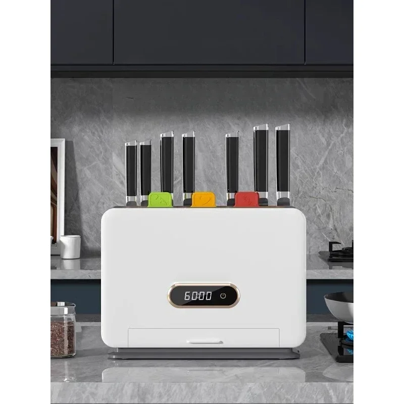 Sterilizing knife holder drying chopsticks cutting board knives integrated kitchen rack