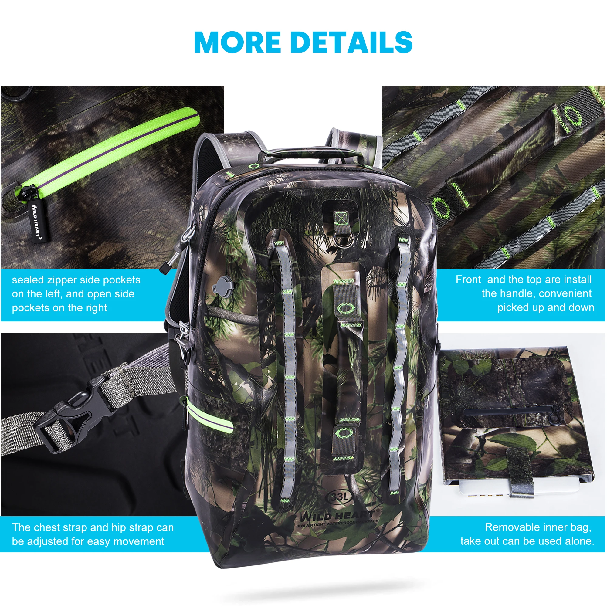 WILD HEART Waterproof Airtight - Outdoor Adventure Backpack ulasan dan harga