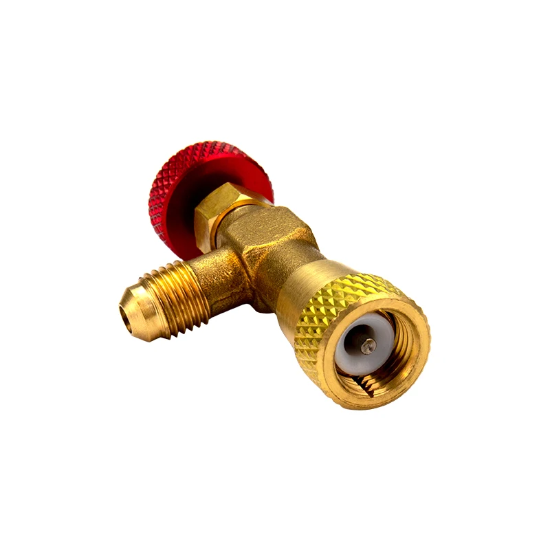 High-Security A/C Refrigerant Safety Valve Tool - 1/4''-5/16'' Sizes, Durable Charging Liquid Adapter for Refrigeration