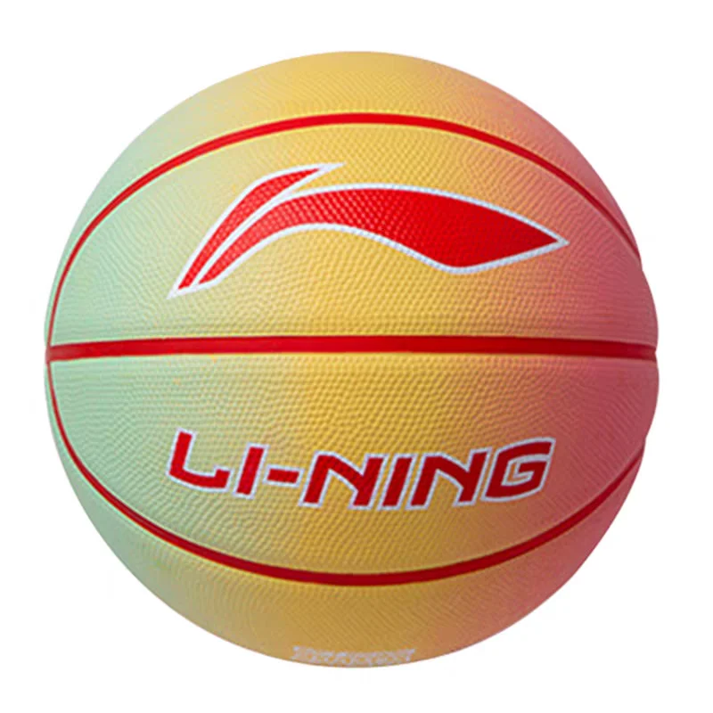كرة السلة Li-Ning LBQK757 قوس قزح متدرج مقاوم للاهتراء في الهواء الطلق كرة تدريب للشباب للمراهقين والأولاد والأطفال ﻿