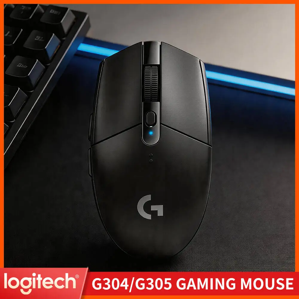 Logitech G304 Wireless Gaming Mouse 12000 DPI HERO Sensor LIGHTSPEED 1ms 9-Month Battery Fast Processing Gamers