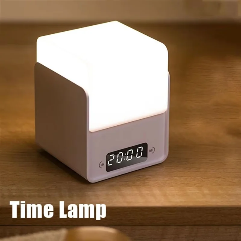 ABHB-Time Cube Night Light Diversão e Design Simples Relógio Eletrônico Multifuncional Luz