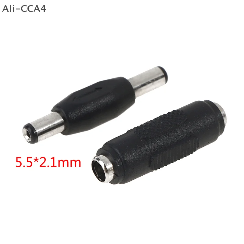 

CCA4-1pc DC 5.5*2.1mm Double Male To Male Jack Female To Female Socket Plug Connector Jack Adaptor
