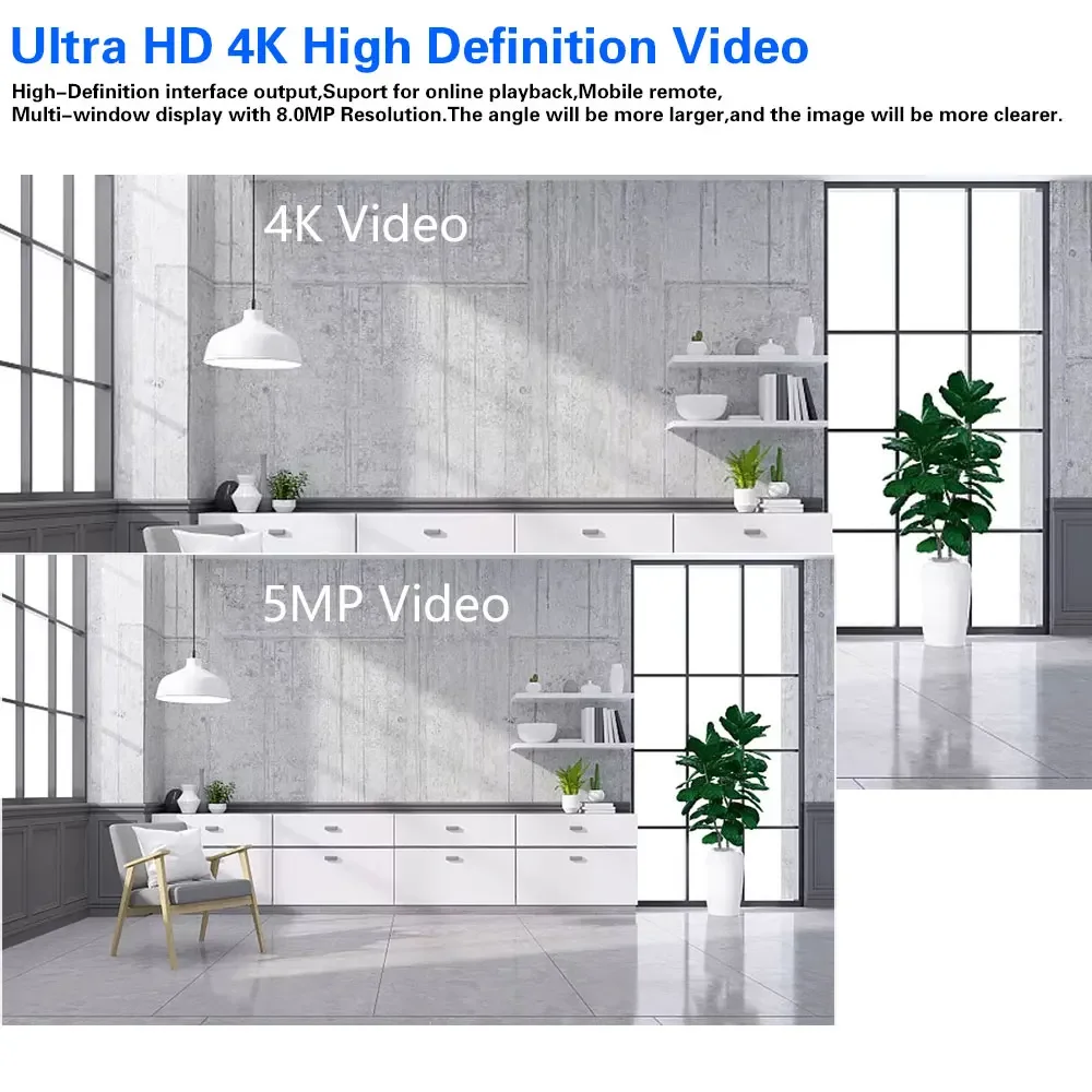 Perekam Video 4K 8MP Tuya Smart Life 8ch, deteksi wajah manusia POE ONVIF NVR sistem CCTV jaringan Video kamera pengintai P2P