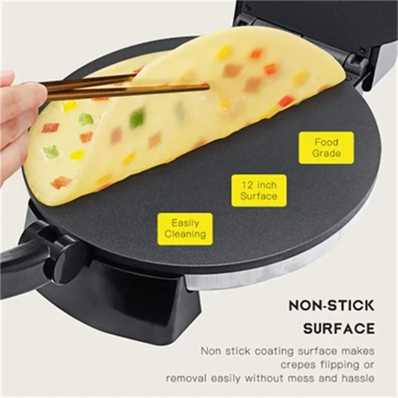 

220v Home 2000W Stainless Steel Automatic 12 Inch Rotary Scones Machinery Non-Stick Tortilla Rotary Machine With Temperature Con
