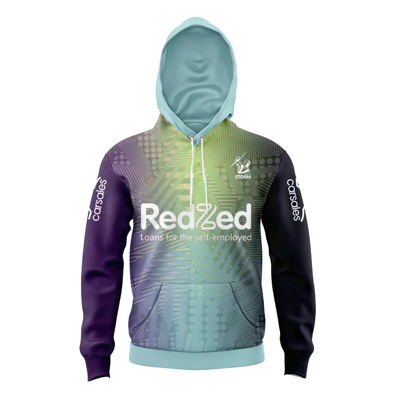 

DZIECI HOODIE Męskie NRL Storm | Зеленая тренировочная рубашка поло Melbourne Storm 2024 г.