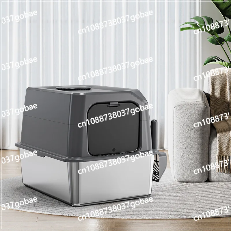 

Stainless Steel Cat Litter Box Deodorizing Fully Enclosed Oversized Toilet