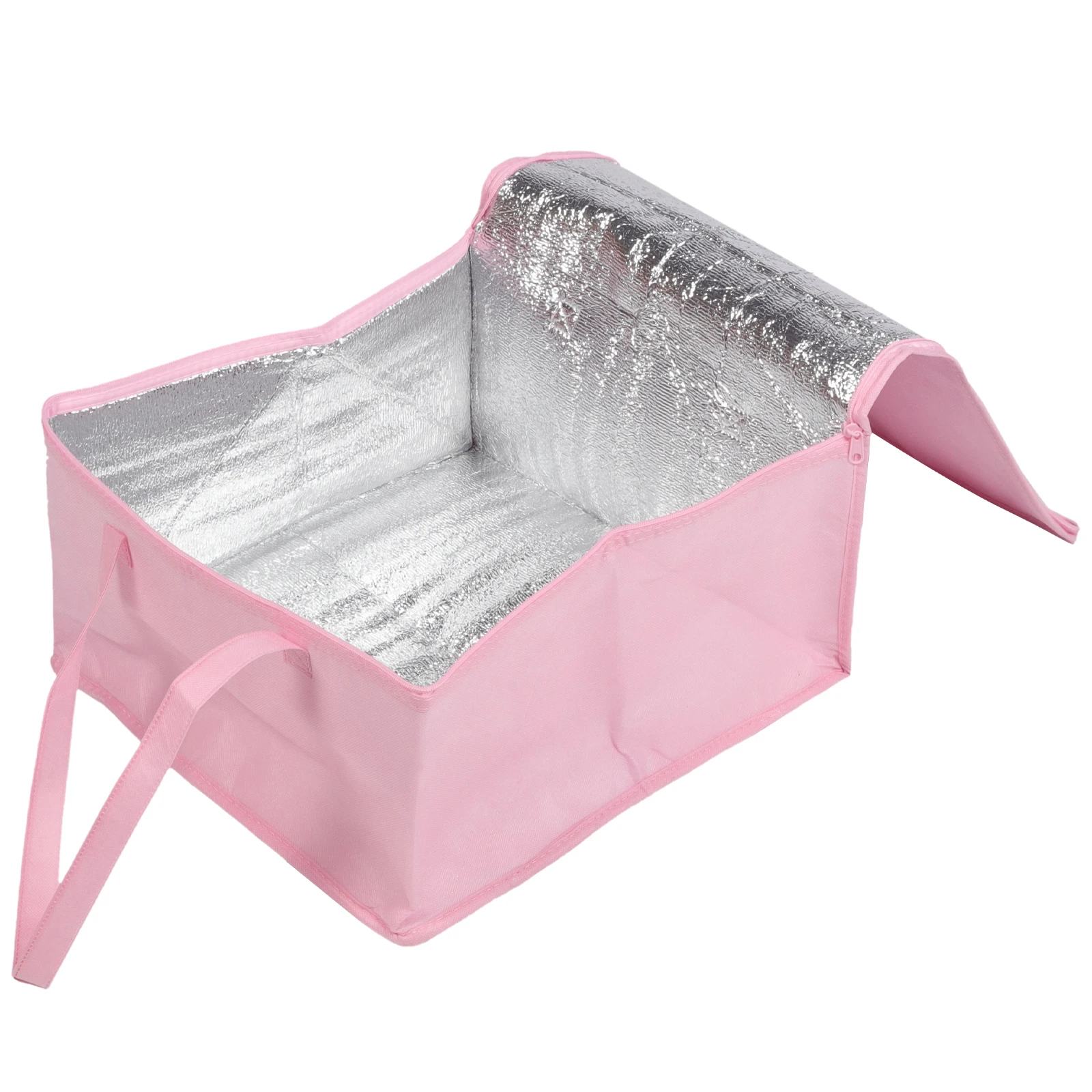

Insulated Bag for Food Cake Seafood 400X400X220mm Pink 12Inch Portable Catering Delivery Takeout MilkTea BBQ Picnic Travel