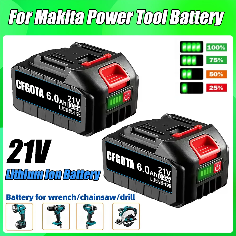 for Makita 21V 9.0Ah Smart Battery 5S3P Li-ion Pack 2H Fast Charging Overheat Protection for Power Tools Drills Safety Certified