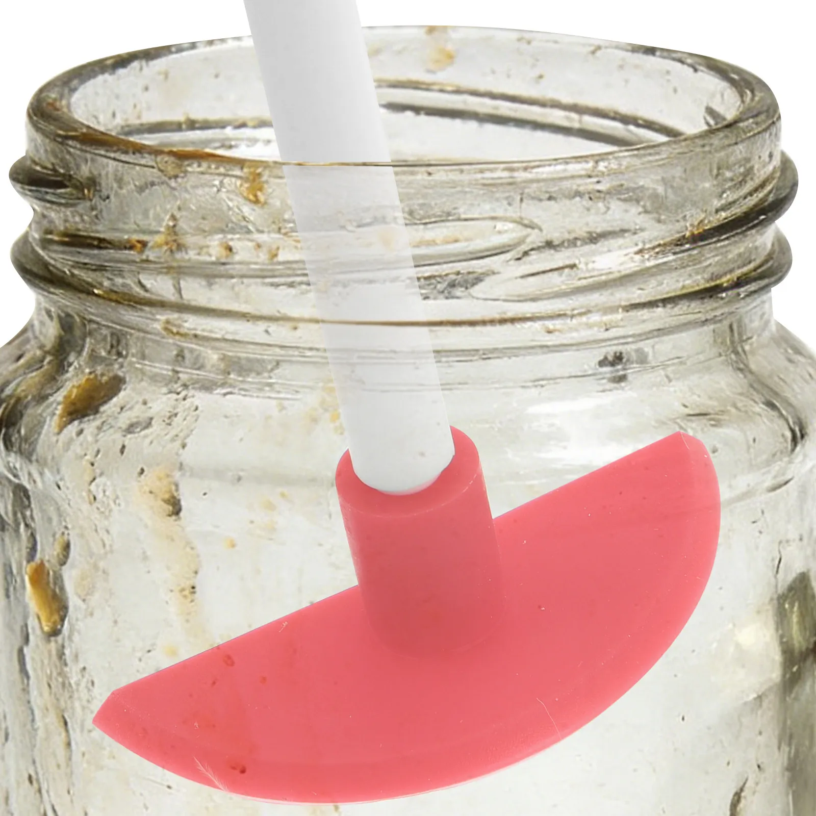 2Pcs Silicone Jar Scraper Spatula Food Grade Flexible Bottle Scraper Tool Non Stick Skinny Design for Tall Jars Blender Can Jam