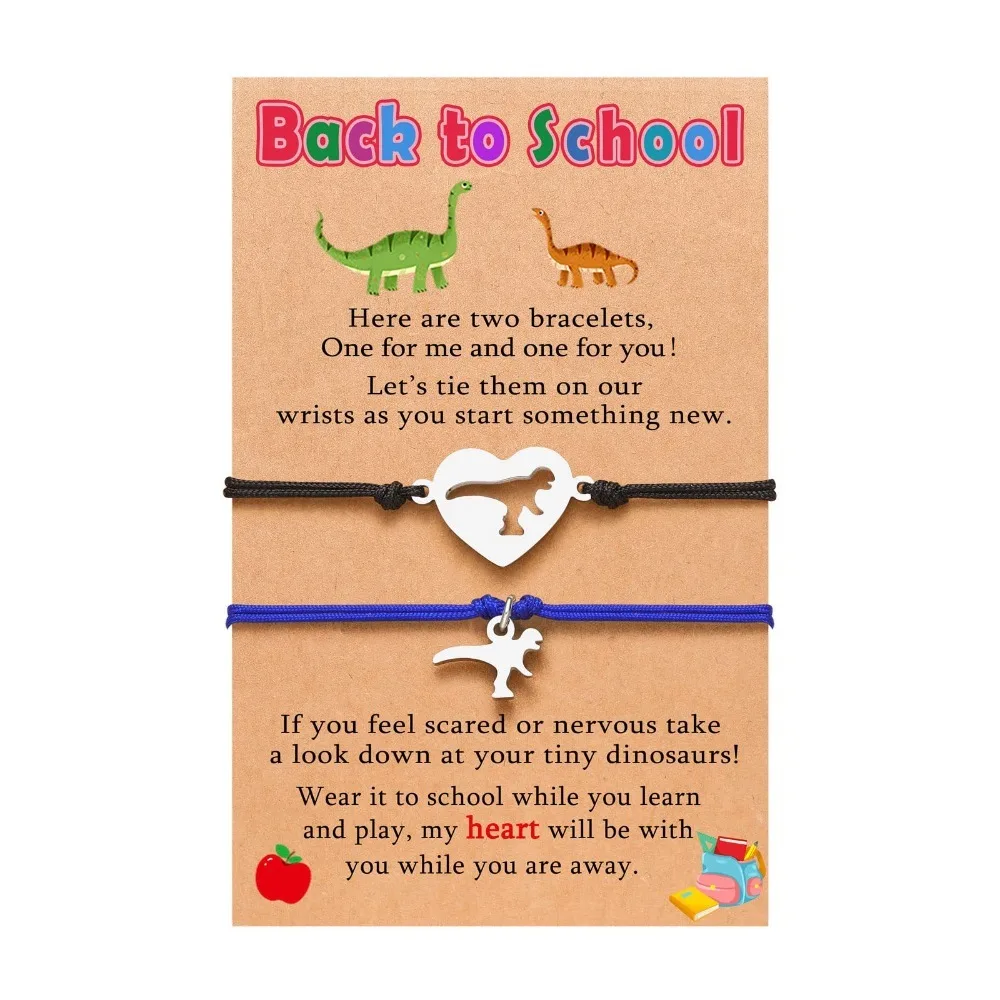 Back To School Woven Parent-child Bracelet Adjustable Simple Mother Daughter Bracelets Gifts First Day Of School