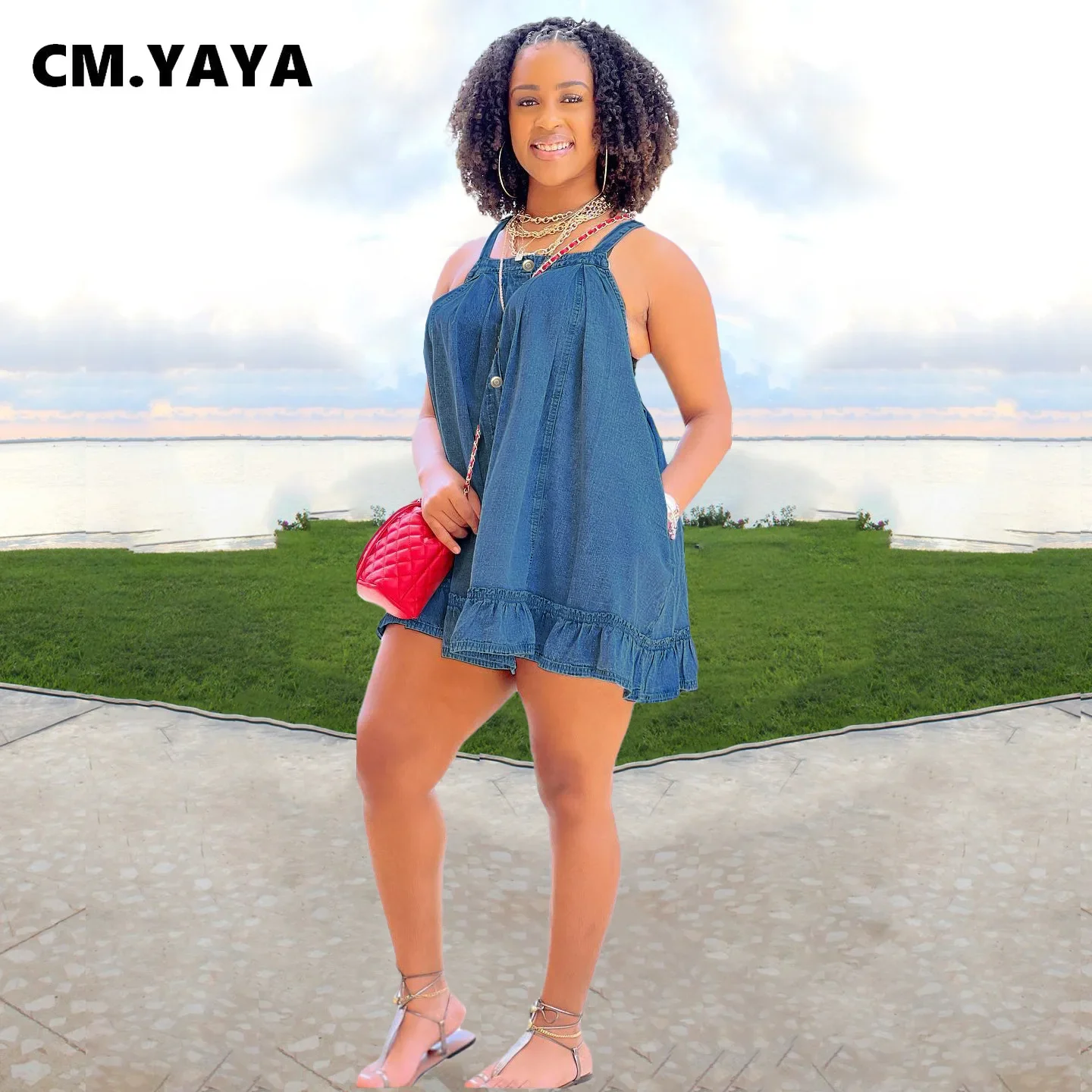 a line jeans dress Talissa A-Line Maxi Denim Dress Indigo