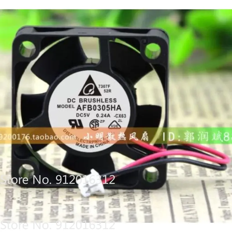 New Cooler Fan for Delta AFB0305HA 3CM 3010 5V 0.24A Double Ball 2 Wire Cooling Fan 3cm