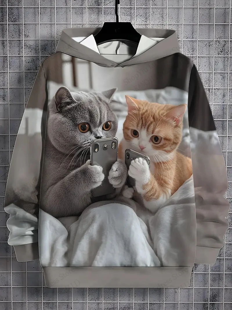 

Mens Royal Cat 3D Print Hoodie For Men Women Casual Long Sleeve Hooded Sweatshirt Animal Hoodie Men Clothes Kitten Coat Cartoon