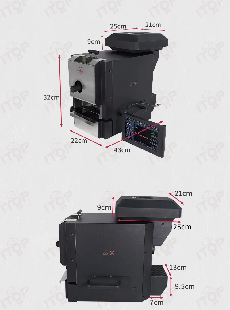 Hot Sale 2nd Generation Upgraded Electric Coffee Roaster LCD Touch Screen Artisan System Smart Home Coffee Roasting Machine