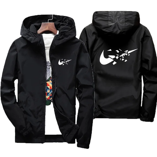 2026 Fashion Street Windproof Shrink and Waterproof Zipper Jacket with Thin Hoodie, Men's Jacket, Spring and Autumn 2