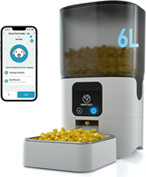 WiFi Automatic Cat Feeder 6L Smart Pet Food Dispenser with Slow Feeding Mode, Removable, Easy To Clean Pet Feeder