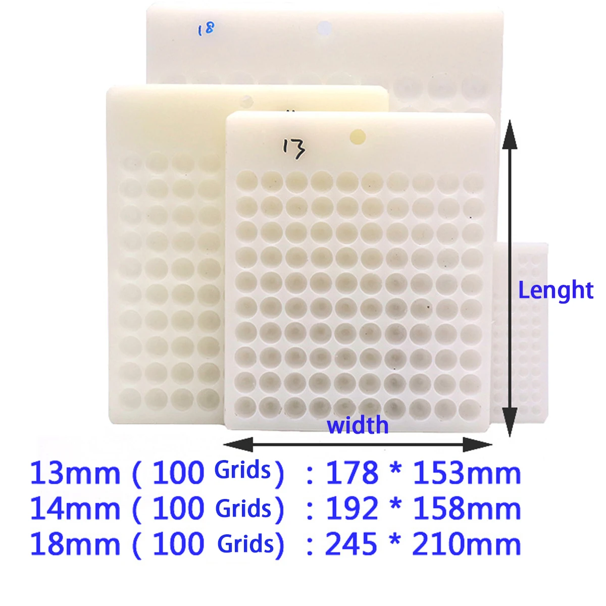 100 Grids/pc White Plastic Bead Counter Board for Counting 4-20mm Beads Beading Supplies Jewelry Measure Tool DIY handmade tools