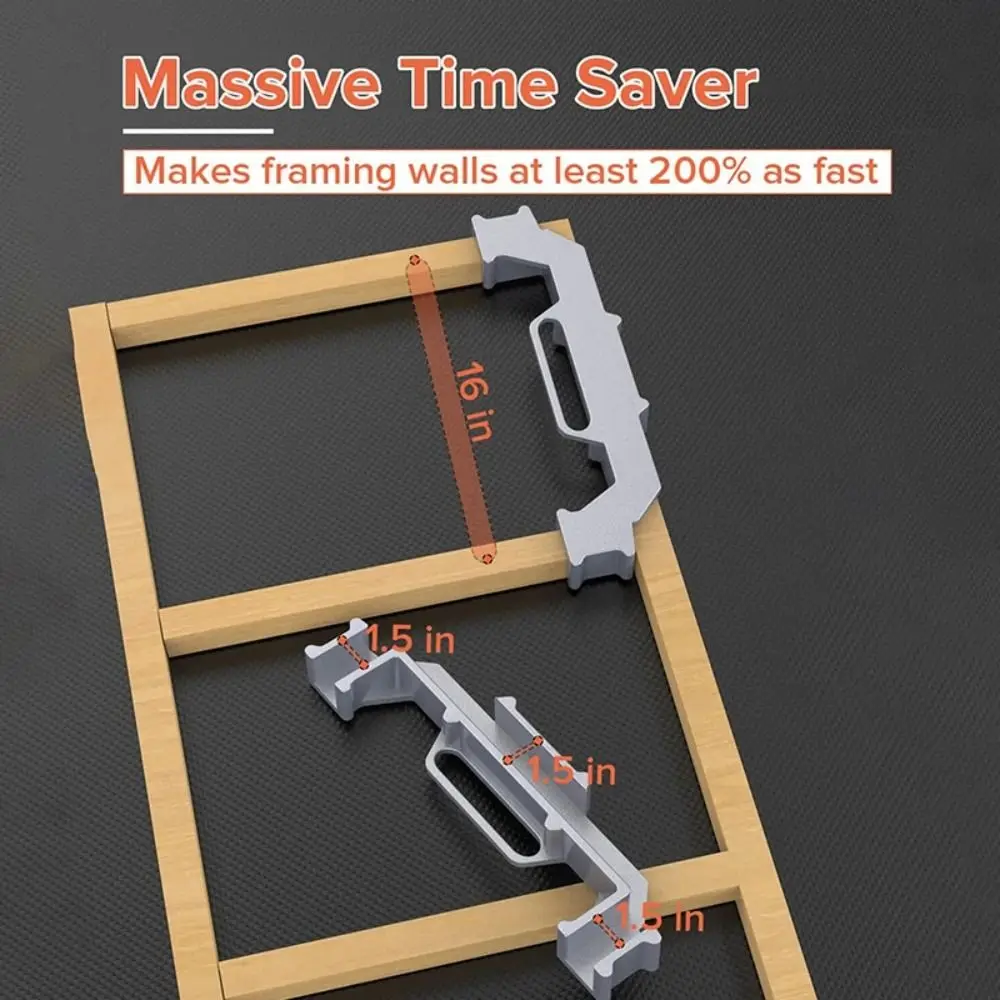 مركز مسمار تخطيط تأطير تباعد تحديد المواقع الرقصة 12-16 بوصة سبائك الألومنيوم جدار مسمار تأطير أداة مريحة