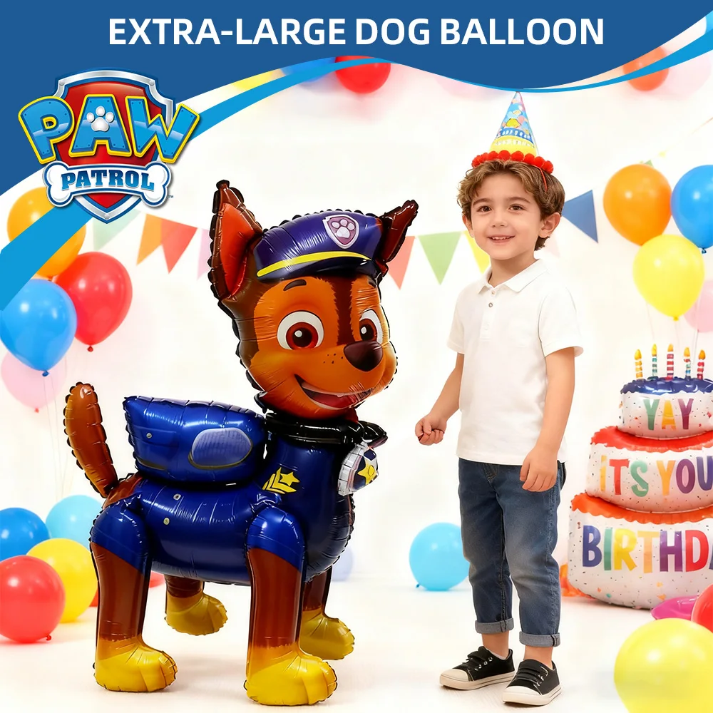 بالونات باو باترول ثلاثية الأبعاد عملاقة قابلة للنفخ على شكل كلب كرتوني لمستلزمات تزيين حفلات أعياد ميلاد الأطفال #2