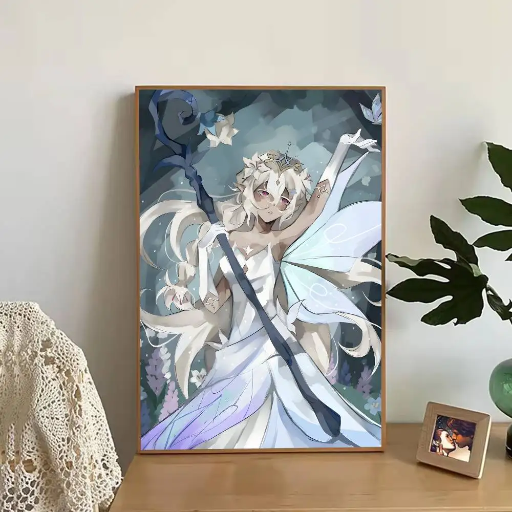 R-Run Kingdom White lily Cookie Retro Fashion Pictorial Poster Sticky Poster Paper Sticker DIY Room Bar Cafe Wall Decor Gift
