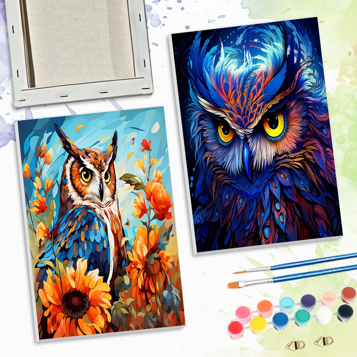 

SDOYUNO Paint By Numbers For Beginner Adult Coloring Animals owl 20x30cm ready Frame Handmade Arts Crafts Wall Art Picture Gift
