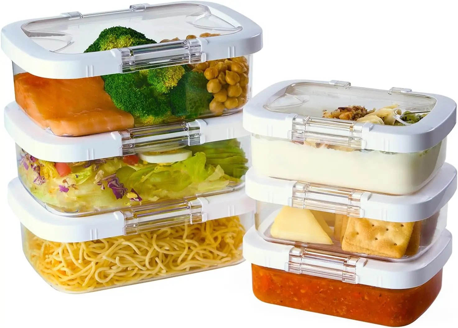 

Duo Loc Tritan Containers for Reheating Microwave Safe Box, Airtight Food Storage for Fridge Freezer, On The Go Lunch C