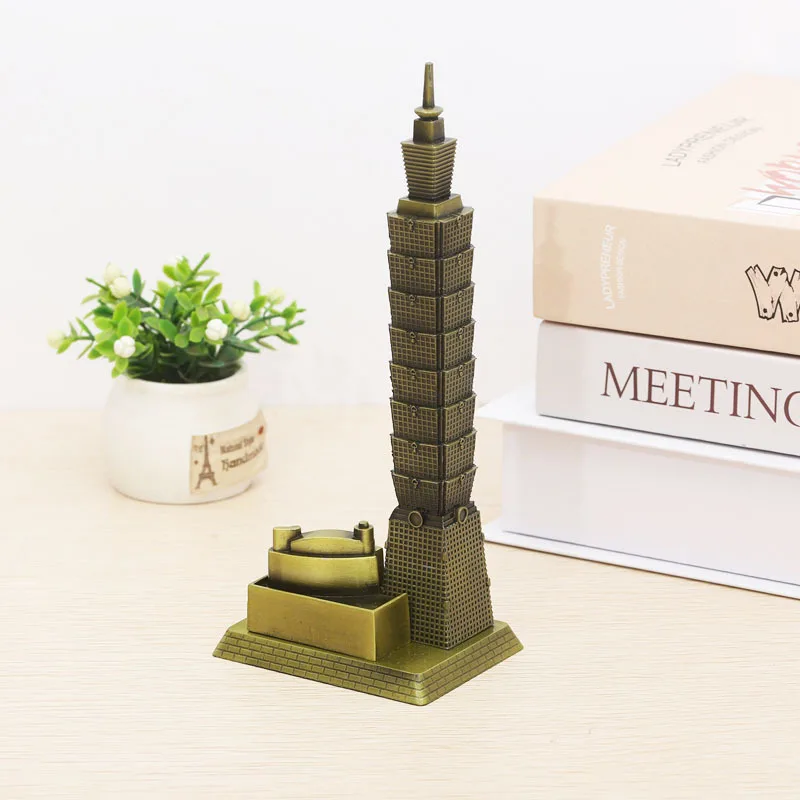 تايبي 101 بناء الحلي الإبداعية سطح المكتب الحرف المعدنية السفر الهدايا التذكارية التماثيل ديكور المنزل نموذج منزل هدية احتفالية