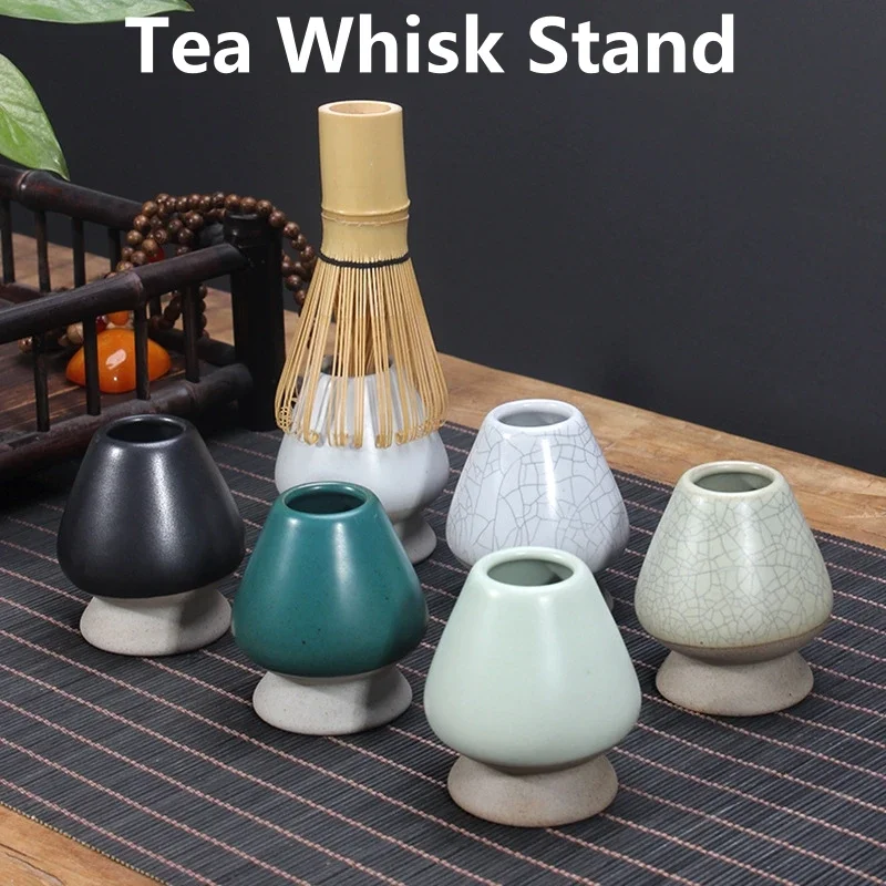 Matcha Whisk Holder Tea Ceremony Matcha Bowl Traditional Matcha Ceremony Starter Ceramic Chasen Whisk Stand Tea-making Tools