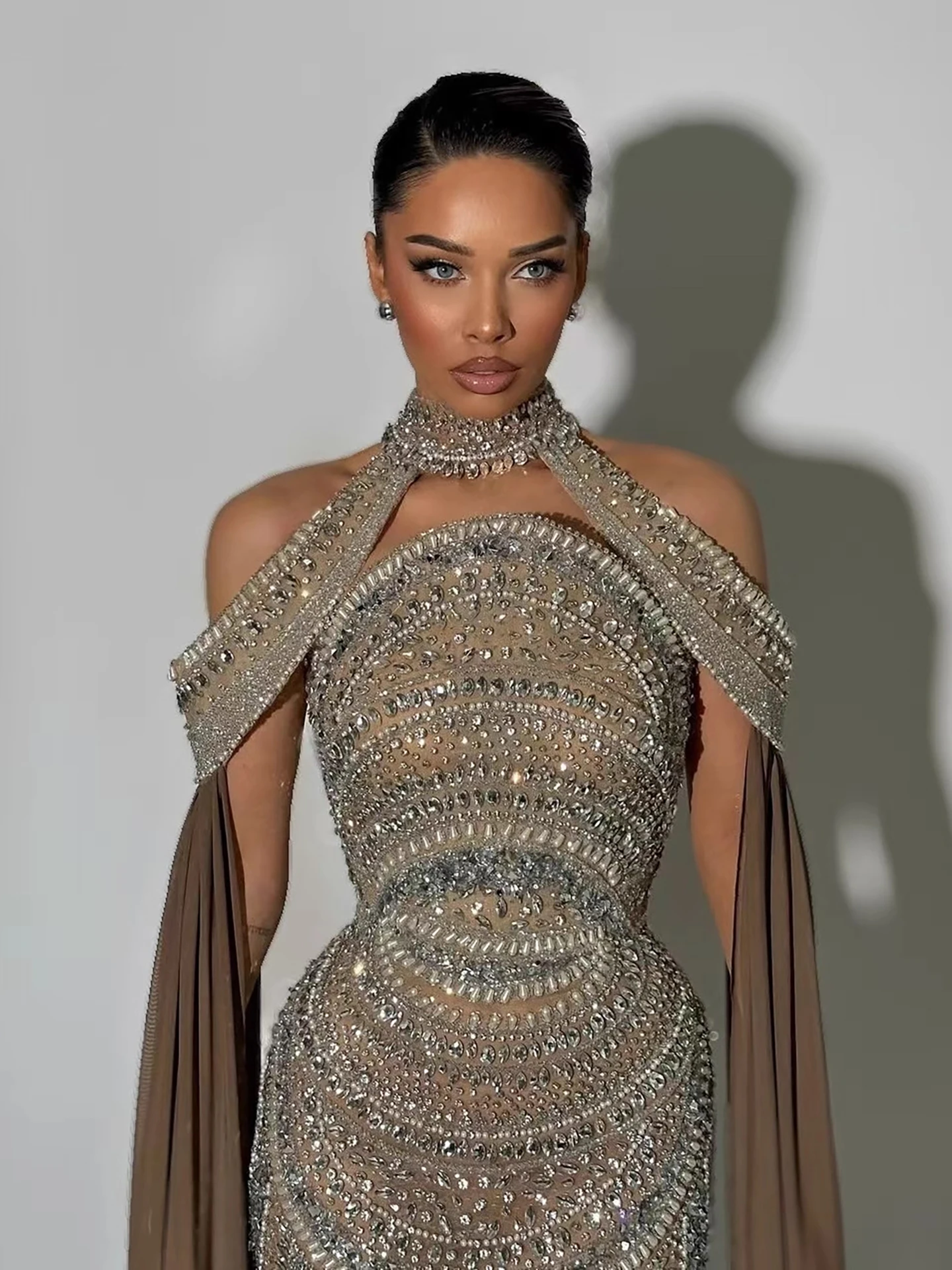 فستان سهرة Serene Hill LA73344 فساتين كوسوفو الفاخرة المطرزة مع كيب لحفلات الزفاف 2026 حسب الطلب #5